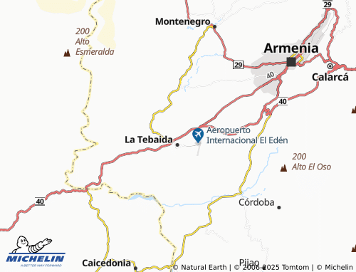 MICHELIN El Guayabo map - ViaMichelin