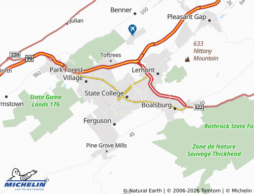 Carte MICHELIN State College - ViaMichelin