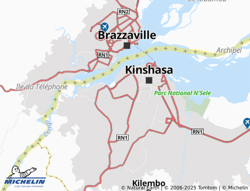 MICHELIN Bandalungwa map - ViaMichelin