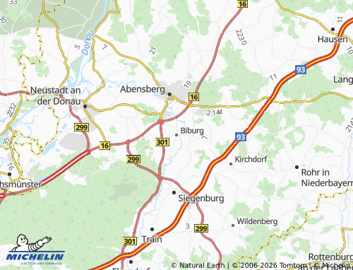 MICHELIN Biburg map - ViaMichelin