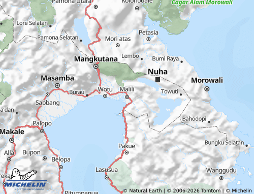 MICHELIN Luwu Timur map - ViaMichelin