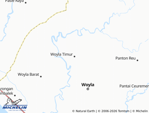 MICHELIN Woyla Timur map - ViaMichelin