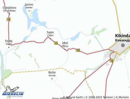 MICHELIN Iđoš map - ViaMichelin