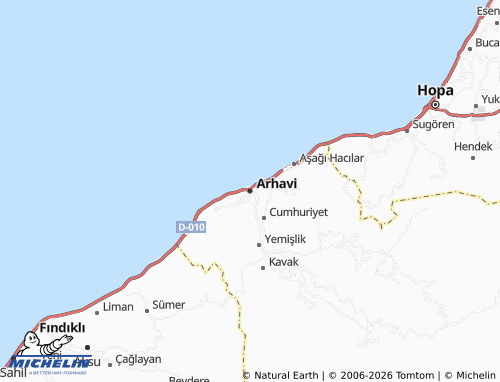 MICHELIN Arhavi map - ViaMichelin