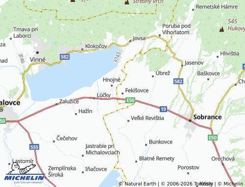 MICHELIN Fekišovce map - ViaMichelin