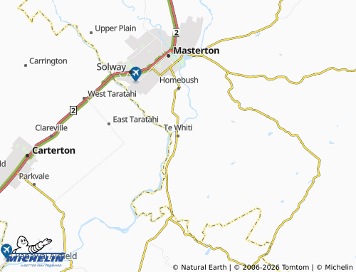 Mapa MICHELIN Te Whiti - ViaMichelin
