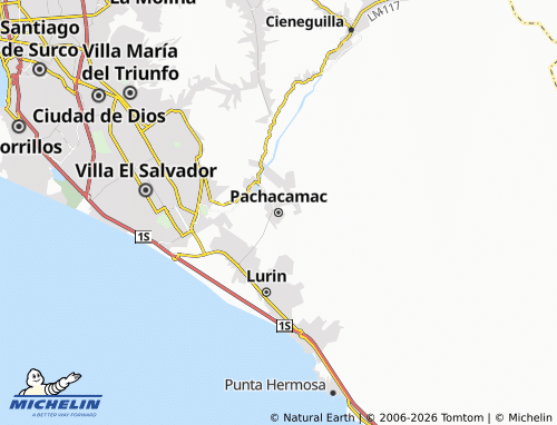 Kaart MICHELIN Pachacamac - ViaMichelin