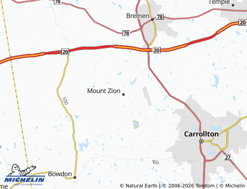 Carte MICHELIN Mount Zion - ViaMichelin