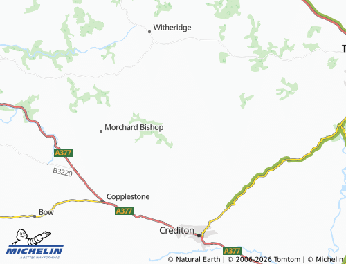 MICHELIN Kennerleigh map - ViaMichelin