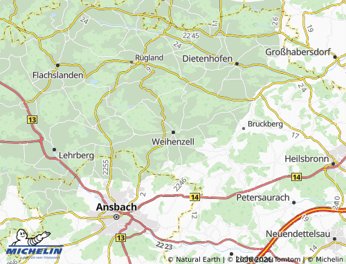 MICHELIN Weihenzell map - ViaMichelin