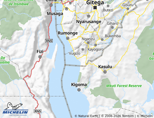 MICHELIN Nyanza Lac map - ViaMichelin