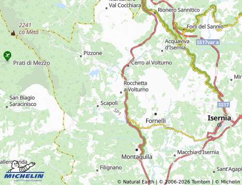 MICHELIN Rocchetta a Volturno map - ViaMichelin