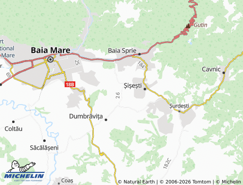 Mappa MICHELIN Unguraș - ViaMichelin