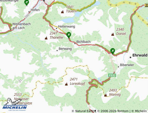 MICHELIN Bichlbächle map - ViaMichelin