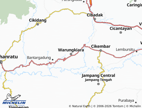 Carte MICHELIN Warungkiara - ViaMichelin