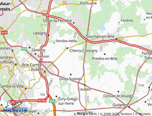 Mappa MICHELIN Cossigny - ViaMichelin