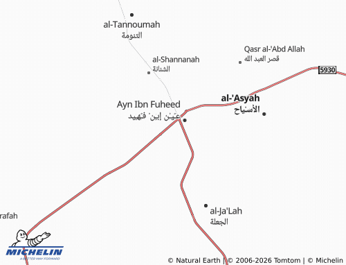 MICHELIN-Landkarte al-Oyoun - ViaMichelin