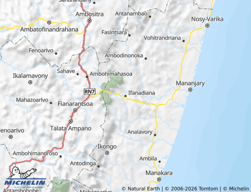 Carte MICHELIN Ifanadiana - ViaMichelin