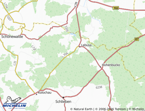 MICHELIN Freileben map - ViaMichelin
