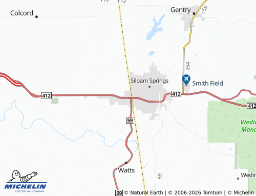 Kaart MICHELIN West Siloam Springs - ViaMichelin