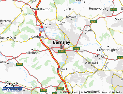 Carte MICHELIN Barnsley - ViaMichelin