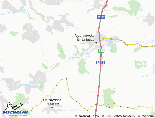 MICHELIN Kynakhivtsi map - ViaMichelin