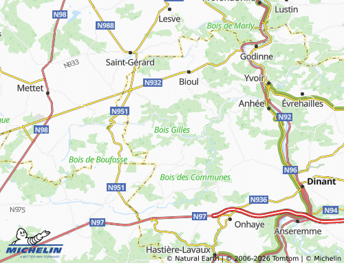 MICHELIN Sosoye map - ViaMichelin