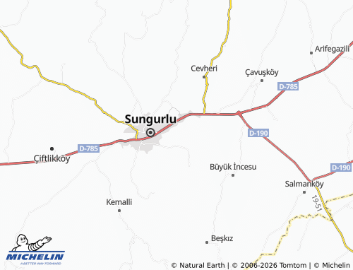 MICHELIN Yenidoğan map - ViaMichelin