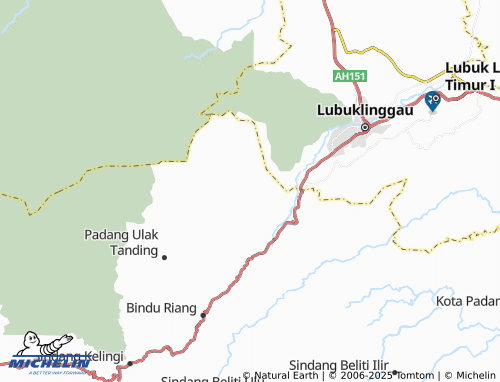 MICHELIN Ulak Tanding map - ViaMichelin