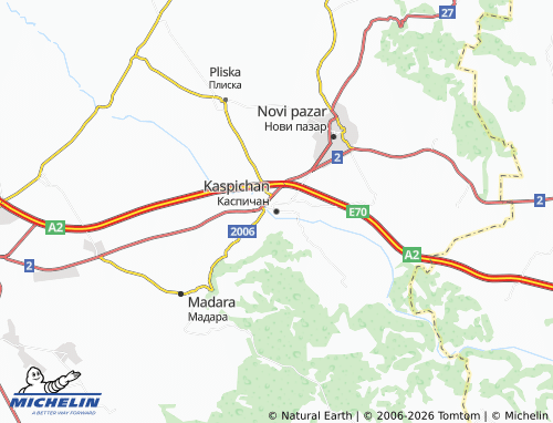 MICHELIN Kaspichan map - ViaMichelin