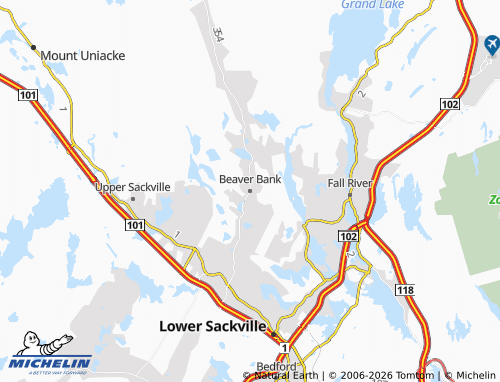 MICHELIN-Landkarte Beaver Bank - ViaMichelin