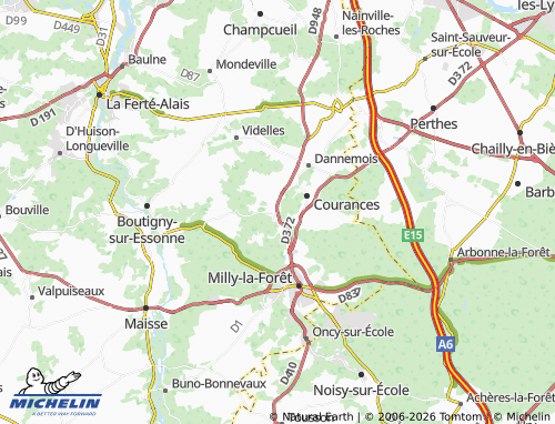 Mapa MICHELIN Moigny-sur-École - ViaMichelin
