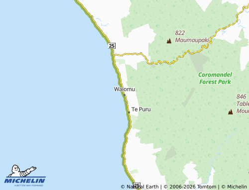 Mapa MICHELIN Waiomu - ViaMichelin