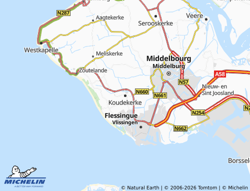 Carte MICHELIN Koudekerke - ViaMichelin