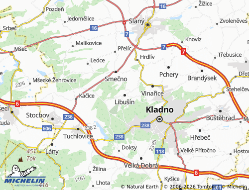 Mappa MICHELIN Libušín - ViaMichelin