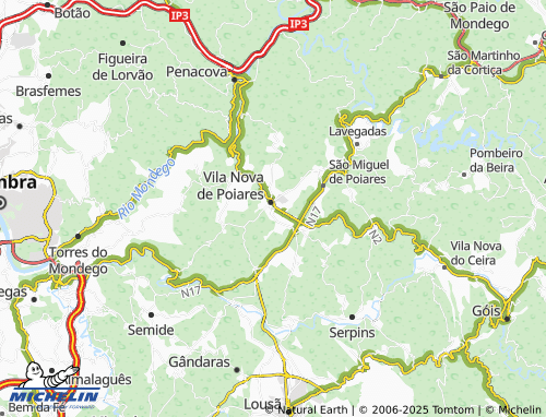 Mappa MICHELIN Poiares (Santo André) - ViaMichelin