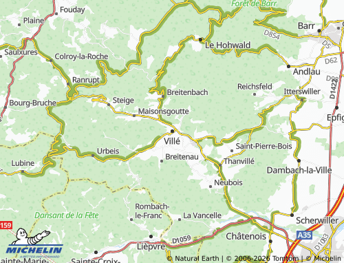 Mapa MICHELIN Villé - ViaMichelin