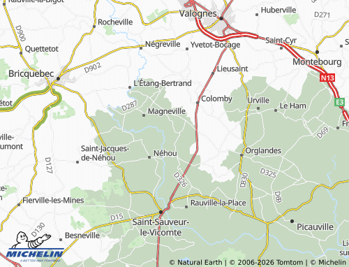 MICHELIN Golleville map - ViaMichelin