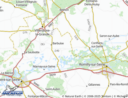 MICHELIN La Villeneuve-au-Châtelot map - ViaMichelin