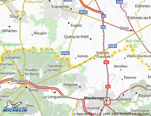 MICHELIN Aulnois map - ViaMichelin