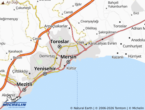 Mappa MICHELIN Akdeniz - ViaMichelin