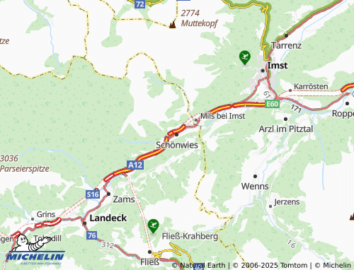 MICHELIN Schönwies map - ViaMichelin