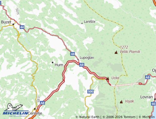 MICHELIN-Landkarte Lupoglav - ViaMichelin