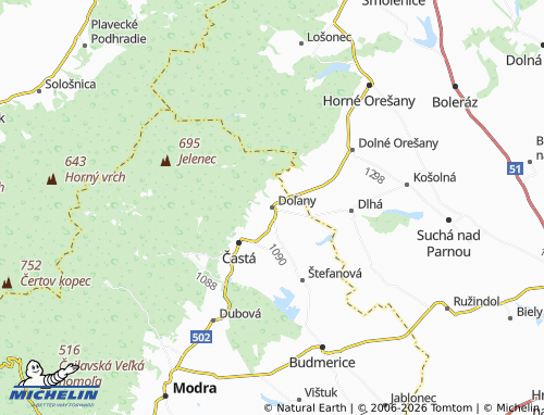 MICHELIN-Landkarte Doľany - ViaMichelin