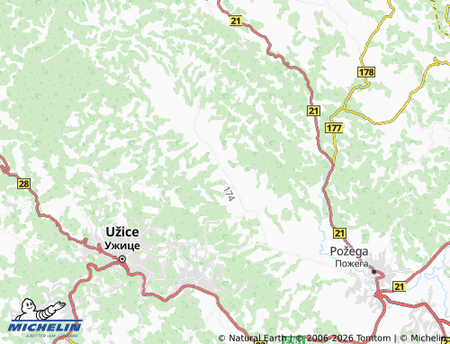 Mapa MICHELIN Lelići - ViaMichelin