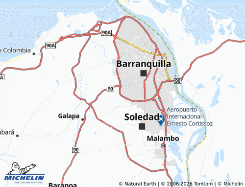 Carte MICHELIN 20 de Julio - ViaMichelin