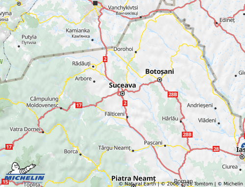 Carte MICHELIN Suceava - ViaMichelin