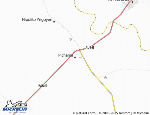 MICHELIN Pichanal map - ViaMichelin