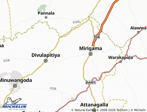 Mappa MICHELIN Kithulwala North - ViaMichelin