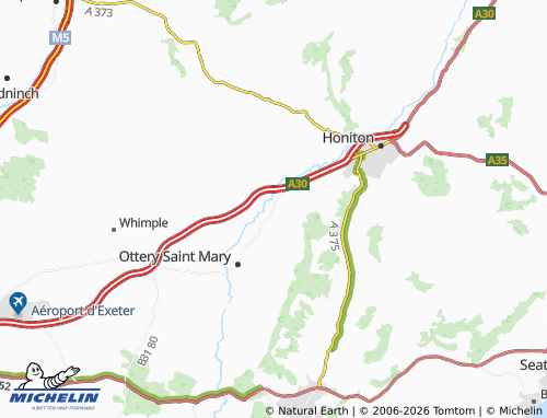 MICHELIN Alfington map - ViaMichelin